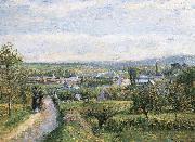 Camille Pissarro Pang plans scenery Schwarz oil painting on canvas